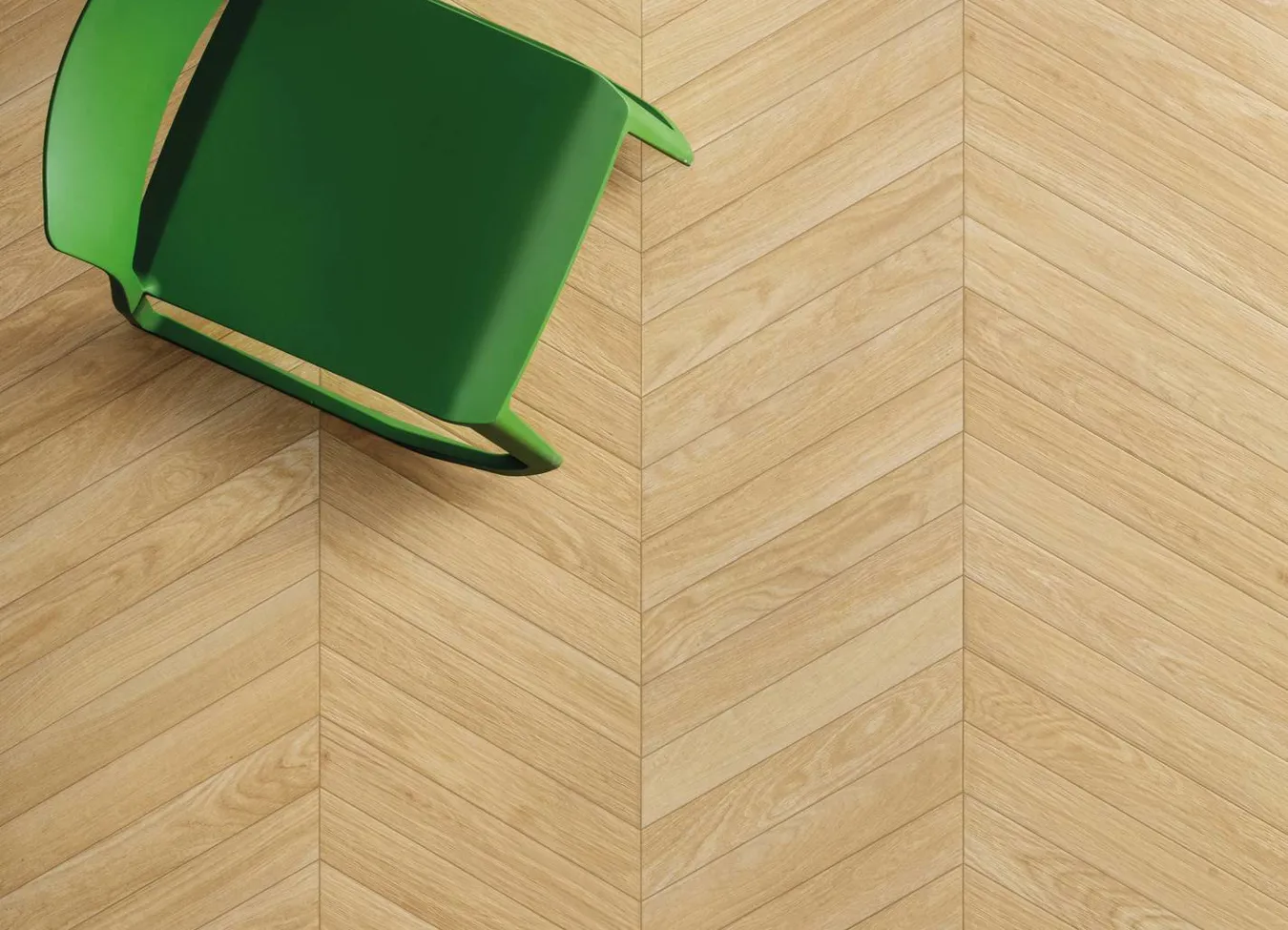 Modern herringbone tiles with beige wood effect from the Journey collection